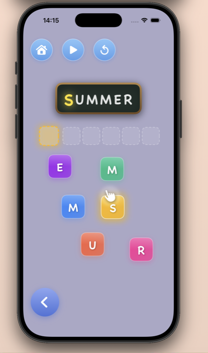 A spelling activity inside Science with Mirus