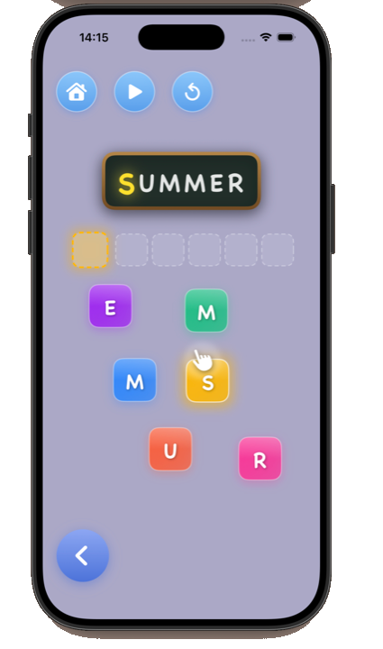 A spelling activity inside Science with Mirus