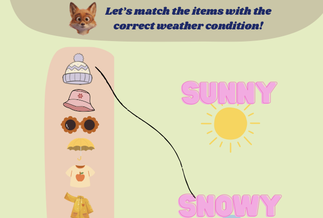 A matching activity sheet from Science with Mirus